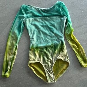 hand painted leotard, womens xs, dance wear